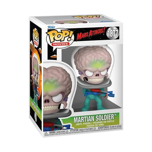 Preorder Mars Attacks Martian Soldier Funko Pop! Vinyl Figure #1877 + PoP Protector