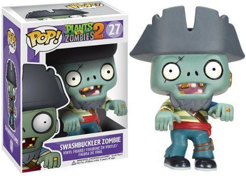 Funko Pop! Plants VS. Zombies - Swashbuckler Zombie 27 Figure + Pop Protector (Box Ware)