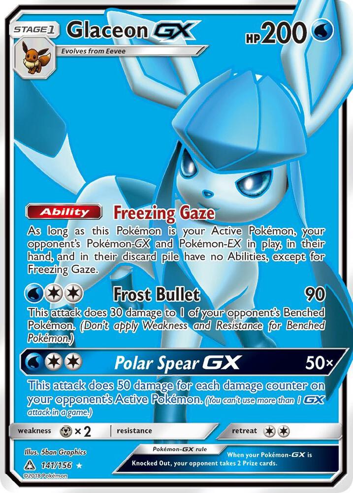 Pokemon TCG! Glaceon GX (Full Art) - SM - Ultra Prism (SM05)