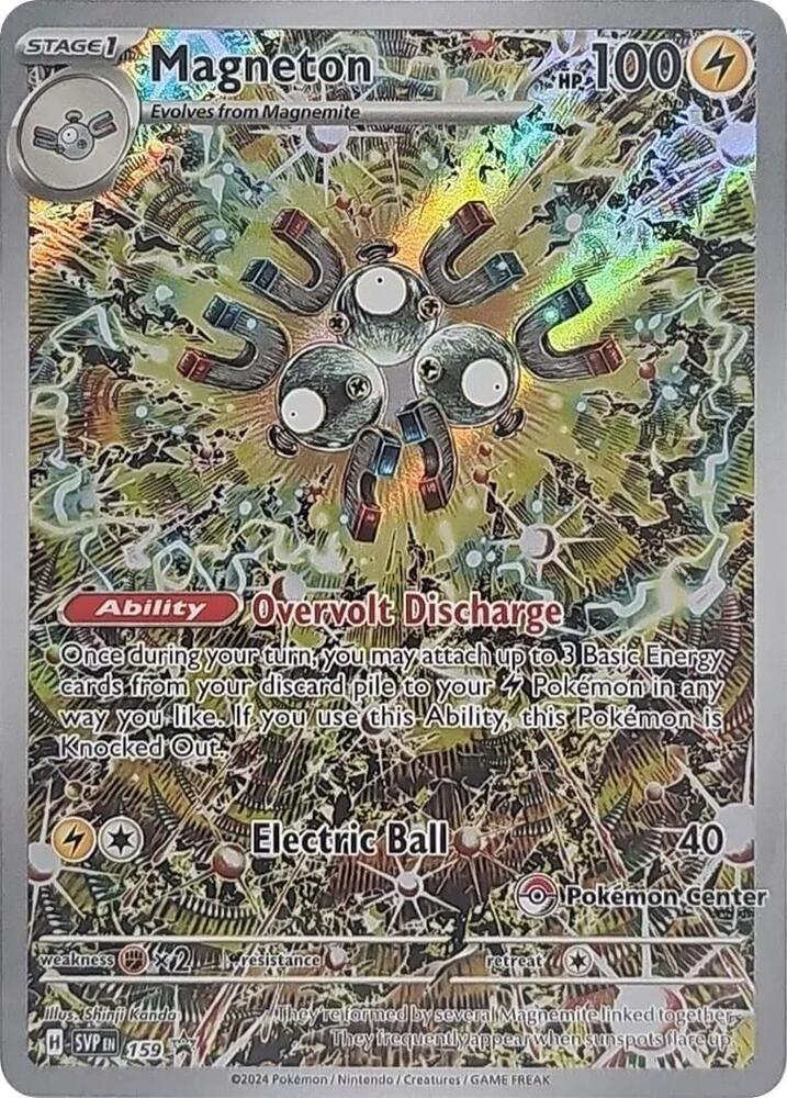 Pokemon TCG! Magneton 2024 SVP Black Star Promo #159 Pokemon Center