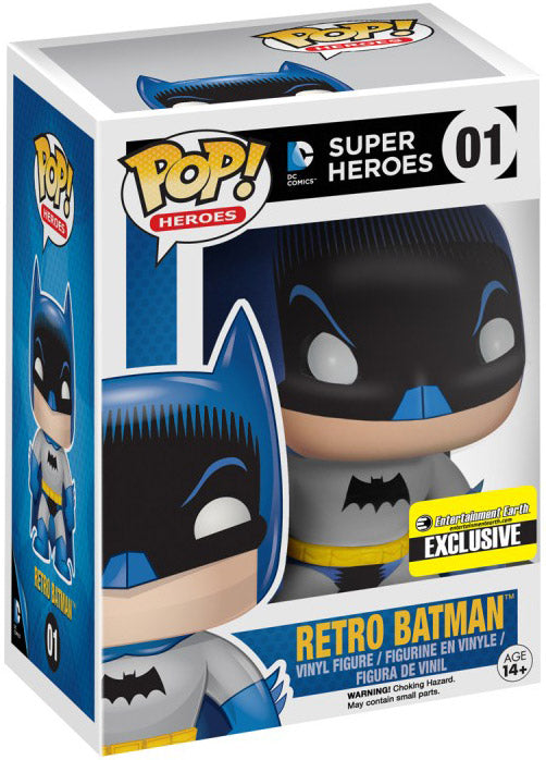 Funko Pop! DC Super Heroes - Retro Batman 01 EE Exclusive (VAULTED) + Pop Protector