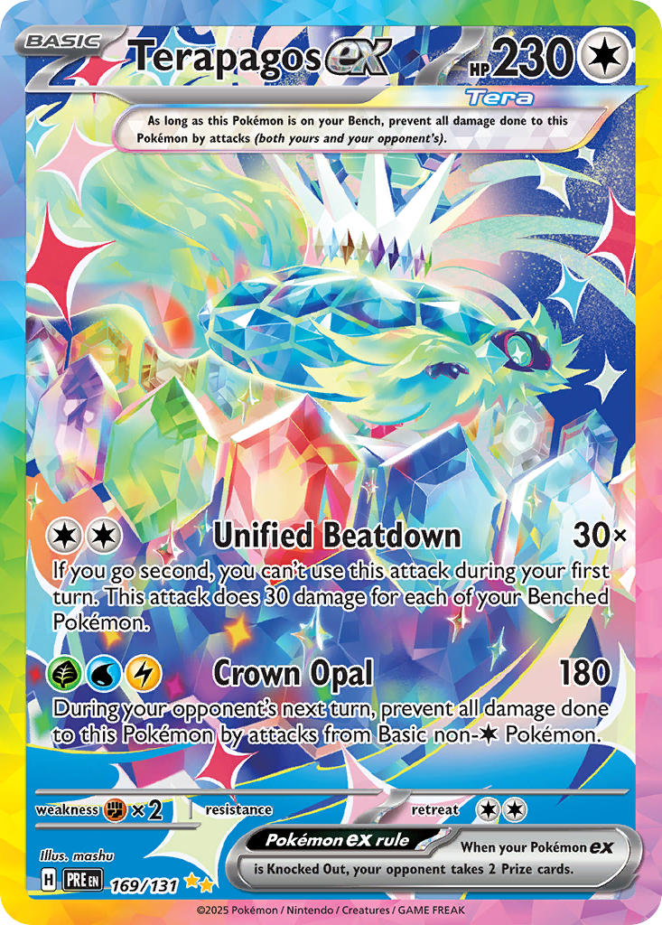 Pokemon TCG! Terapagos ex 2025 Prismatic Evolutions #169/131 Special Illustration Rare