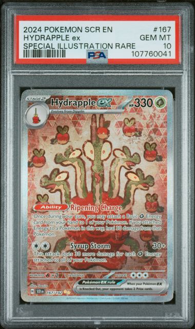 Pokemon TCG! 2024 POKEMON SCR EN-STELLAR CROWN #167 HYDRAPPLE ex SPECIAL ILLUSTRATION RARE PSA 10 GEM MINT