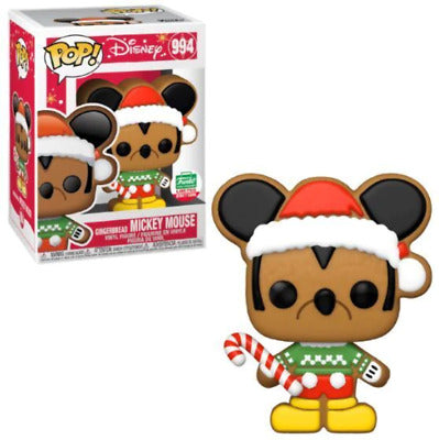 Funko Pop! Disney Gingerbread Mickey Mouse 994 Funko Shop Exclusive Figure + Pop Protector