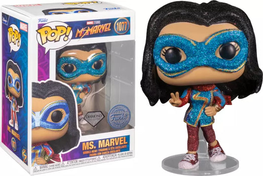 Funko Pop! Marvel Studios - Ms. Marvel 1077 Diamond Funko Special Edition + Free Protector