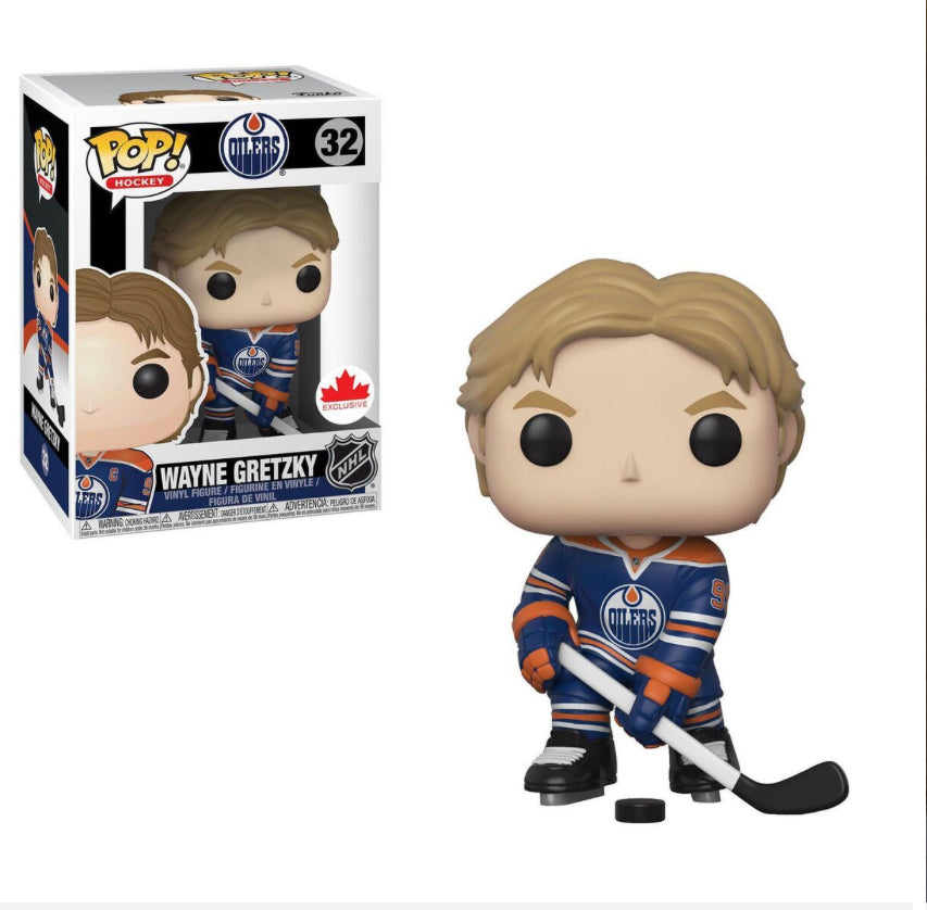 Funko Pop! NHL Hockey Oilers Wayne Gretzky 32 Canada Exclusive + Free Protector