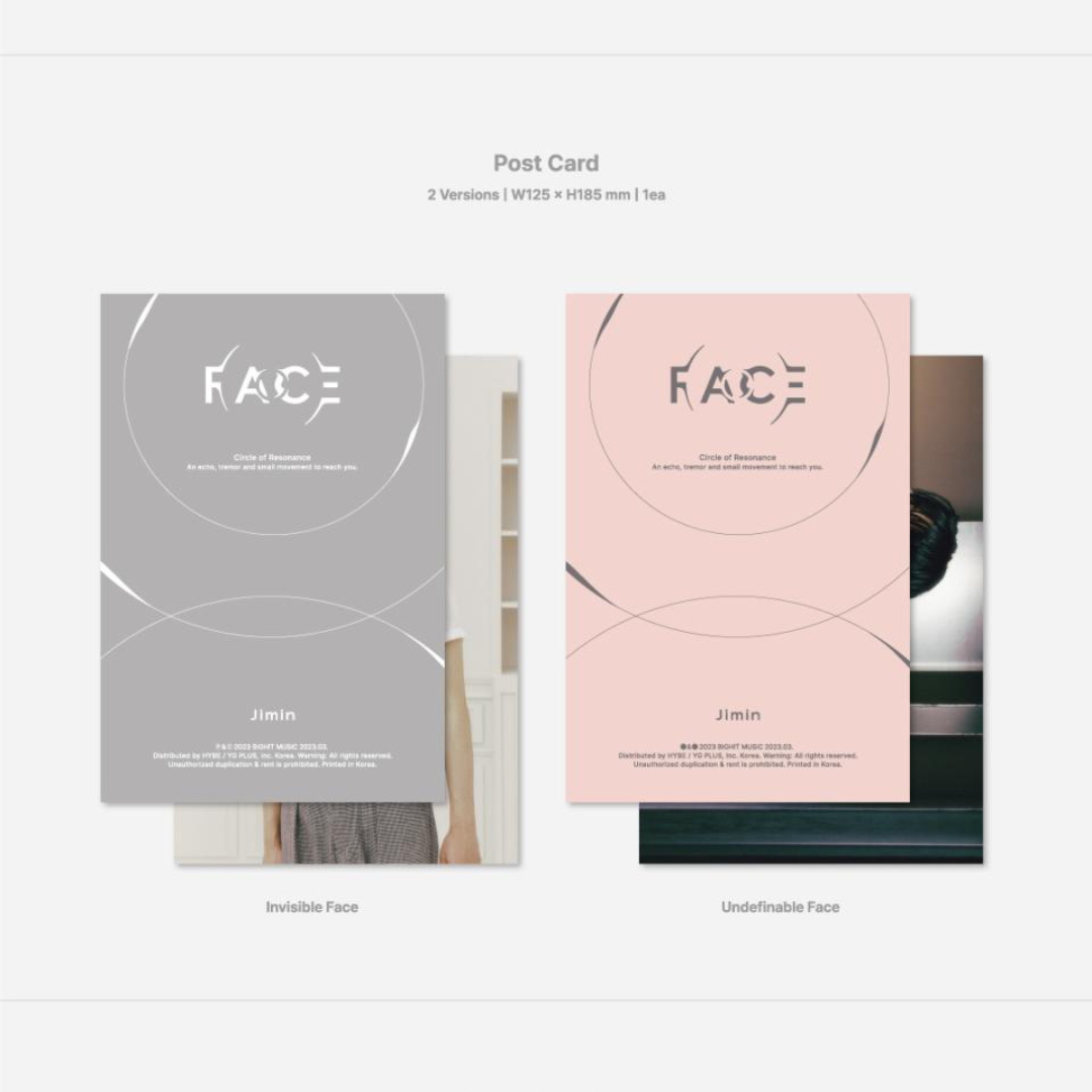K-POP JIMIN (BTS) - FACE (UNDEFINABLE FACE VER.)
