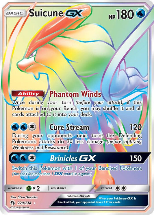 Pokemon TCG! Suicune GX (Secret) - SM - Lost Thunder (SM8)