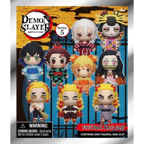 Demon Slayer Series 5 Mystery 3D Foam Figural Bag Clip (One Variation Chosen at Random)