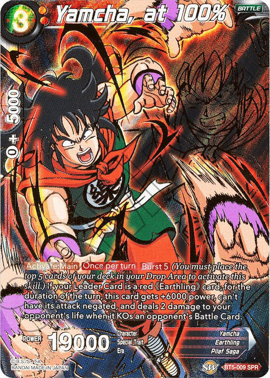 Dragon Ball TCG! Yamcha, at 100% (SPR) - Miraculous Revival (DBS-B05)