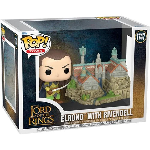 Preorder The Lord of the Rings Elrond with Rivendell Funko Pop! Town #1747