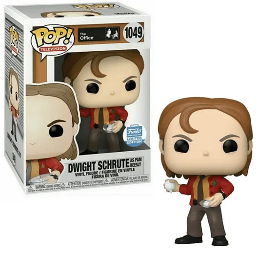 Funko Pop! The Office Dwight Schrute as Pam Beesly 1049 Funko Shop Exclusive + Free Protector (VAULTE)