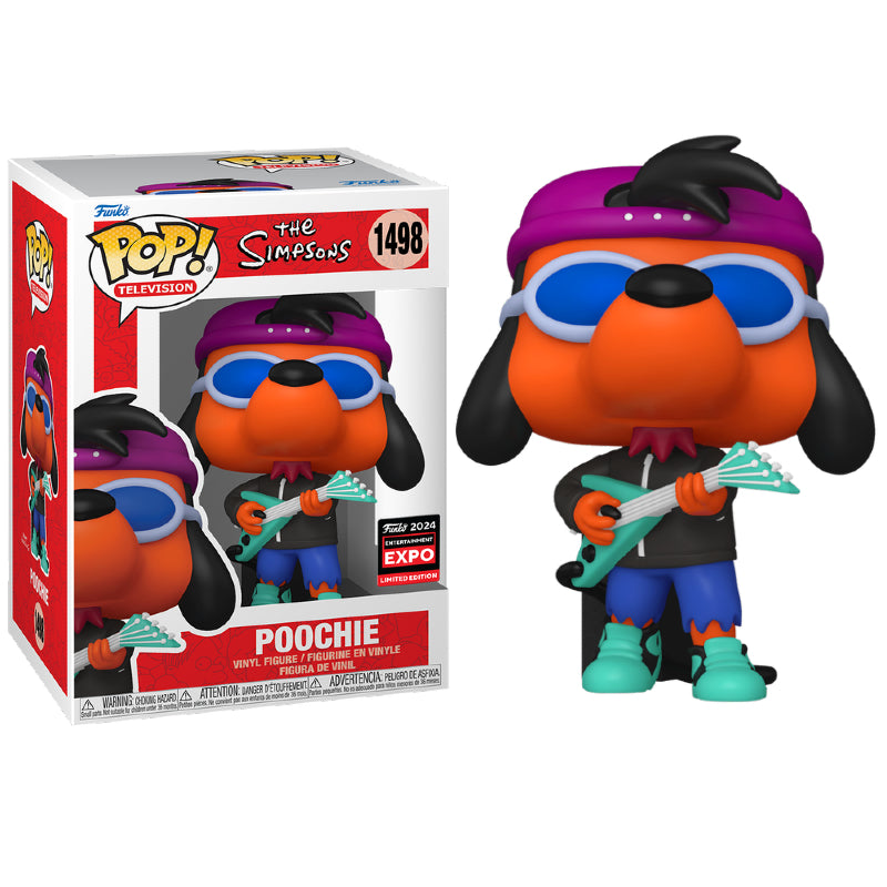 Funko Pop! The Simpsons Poochie 1498 Funko 2024 Entertainment Expo Exclusive + Free Protector