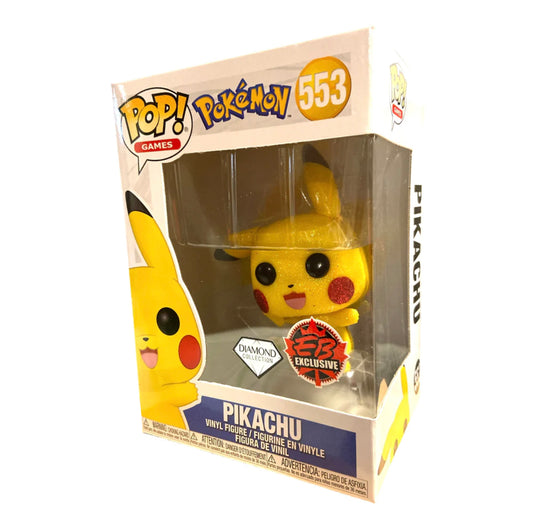 Funko Pop! Pokémon Pikachu Diamond Collection EB Exclusive + Free Protector