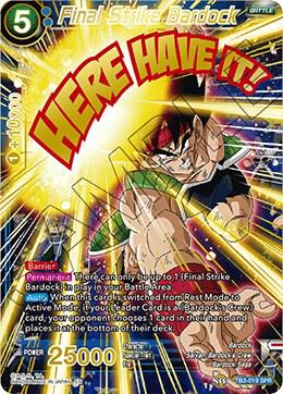 Dragon Ball TCG! Final Strike Bardock (SPR) - Clash of Fates (DBS-TB03)