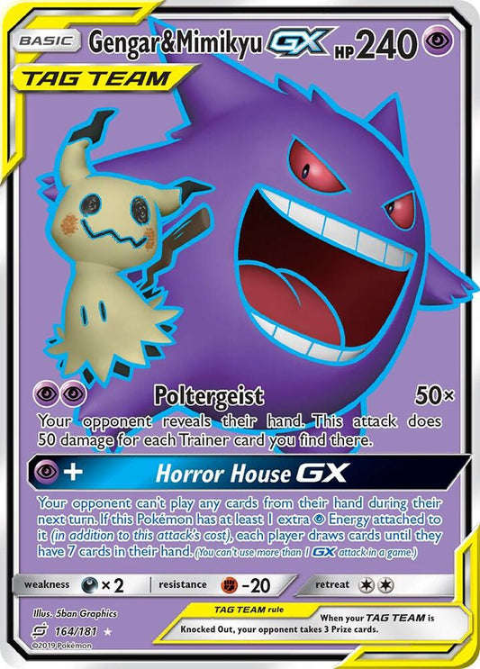 Pokemon TCG! Gengar & Mimikyu GX (Full Art) - SM - Team Up (SM9)