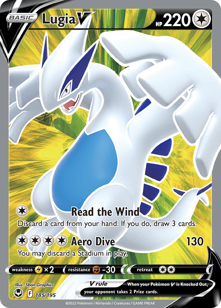 Pokemon TCG! Lugia V 2022 Silver Tempest #185/195 Ultra Rare