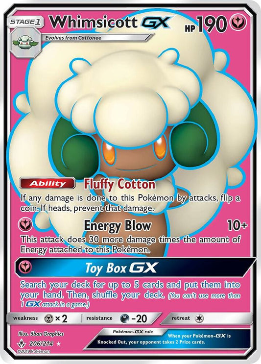 Pokemon TCG! Whimsicott GX (Full Art) - SM - Unbroken Bonds (SM10)