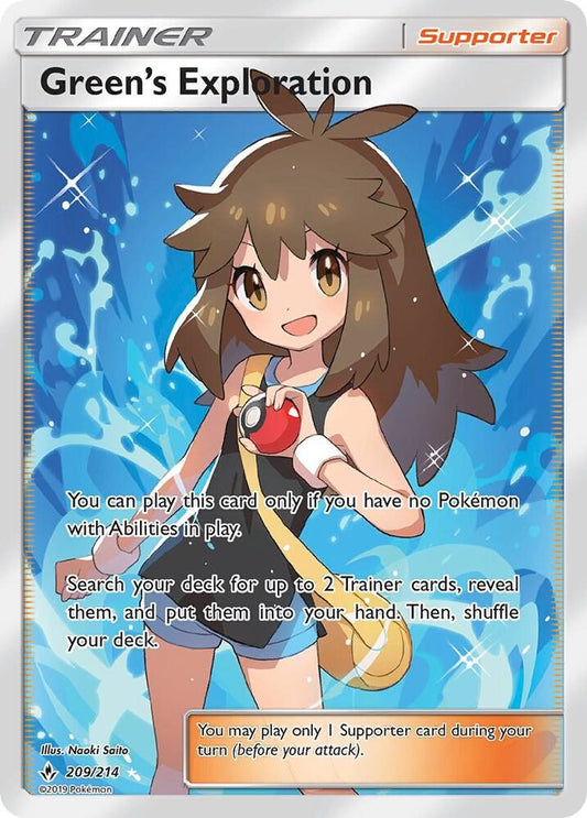 Pokemon TCG! Green's Exploration (Full Art) - SM - Unbroken Bonds (SM10)