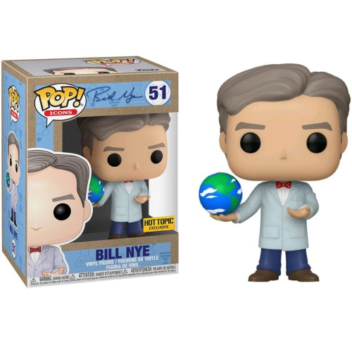 Funko Pop! Bill Nye The Science Guy 51 Hot Topic Exclusive (VAULTED) + Free Protector