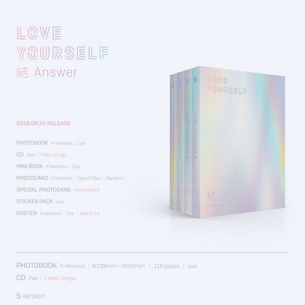 K-POP BTS - LOVE YOURSELF 結 'ANSWER' (2CD) ALBUM S VER.