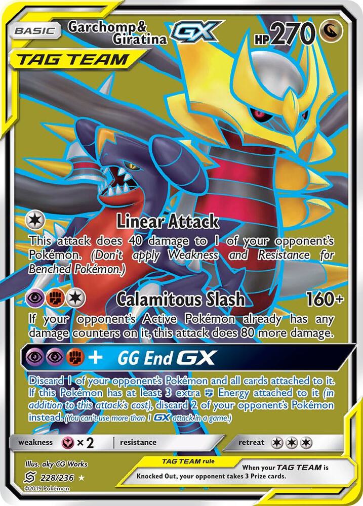 Pokemon TCG! Garchomp & Giratina GX (Full Art) - SM - Unified Minds (SM11)