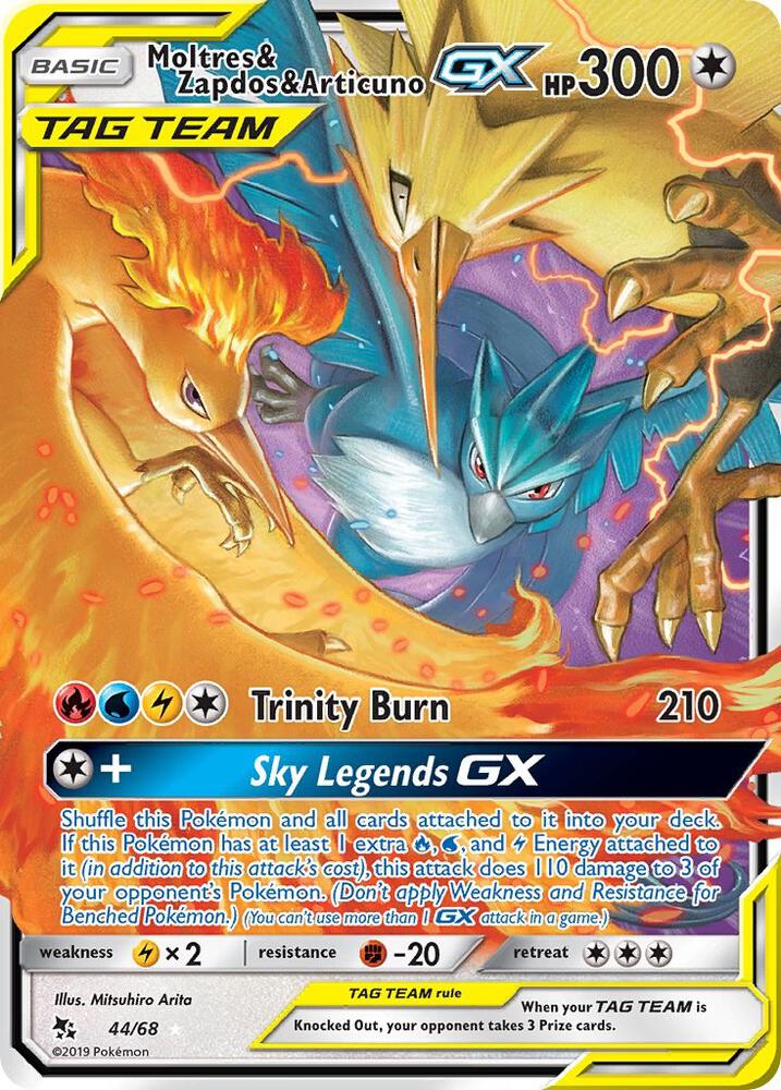 Pokemon TCG! Moltres & Zapdos & Articuno GX - Hidden Fates (HIF)