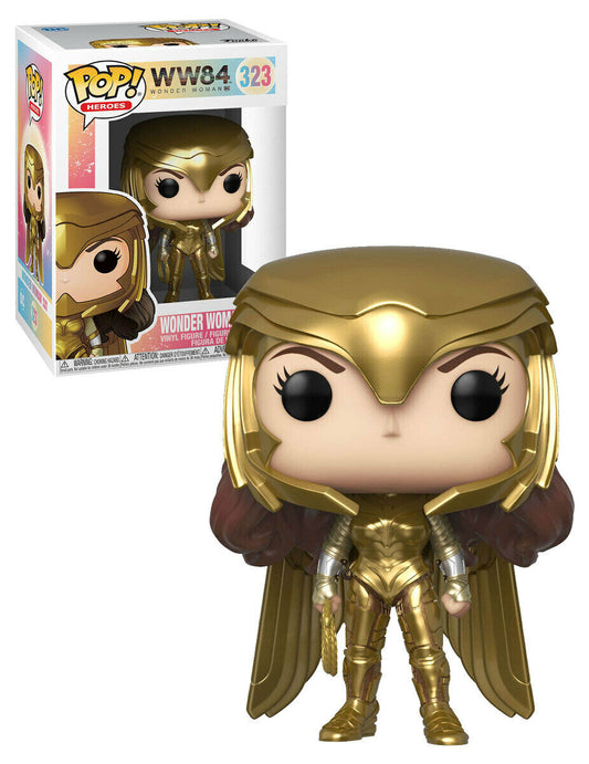 Funko Pop! DC WW84 Wonder Woman Golden Armor 323 + Pop Protector