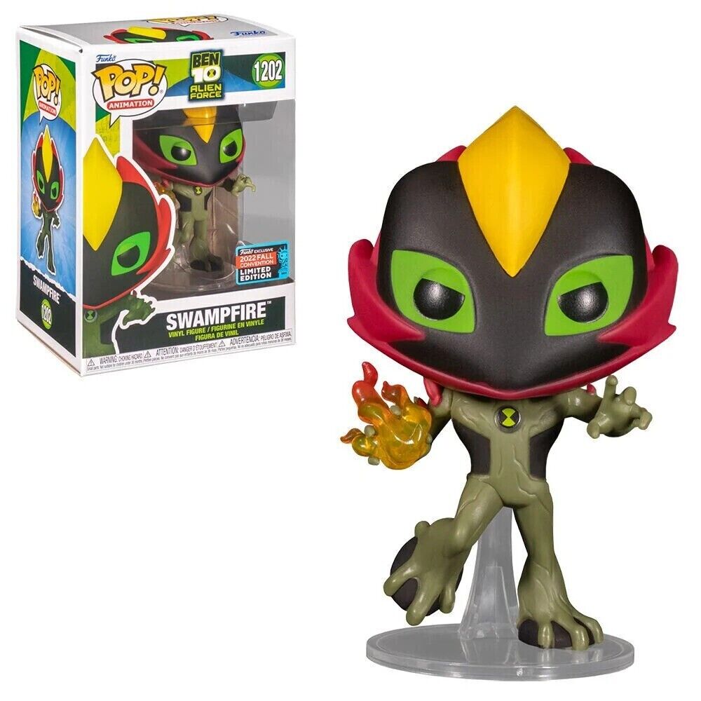 Funko Pop! Ben 10 Alien Force : Swampfire 1202 Funko 2022 Fall Convention Exclusive + Pop Protector