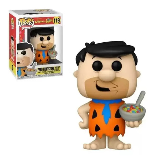 Funko POP! AD ICONS - Fred Flintstone with fruity pebbles #119 + PROTECTOR!