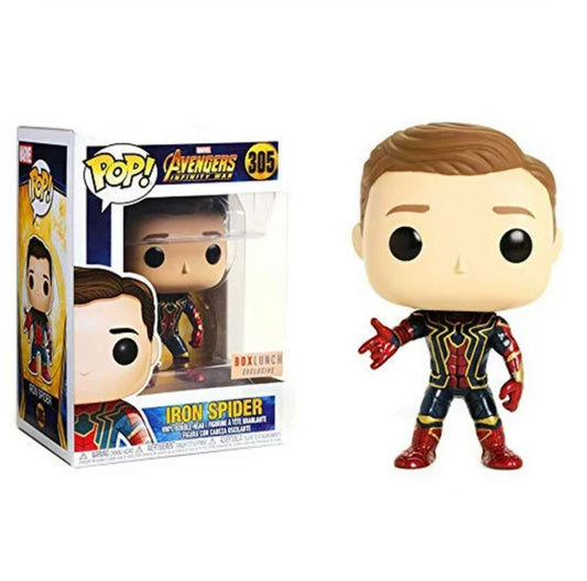 Funko Pop! Marvel Avengers Infinity War Iron Spider (Unmasked) 305 Box Lunch Exclusive (VAULTED) + Free Protector