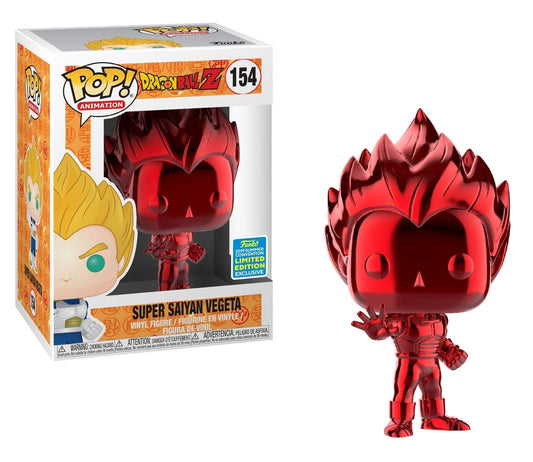 Funko Pop! Dragon Ball Z Super Saiyan Vegeta Funko 2019 Summer Convention Limited Edition Exclusive 154 + Free Protector