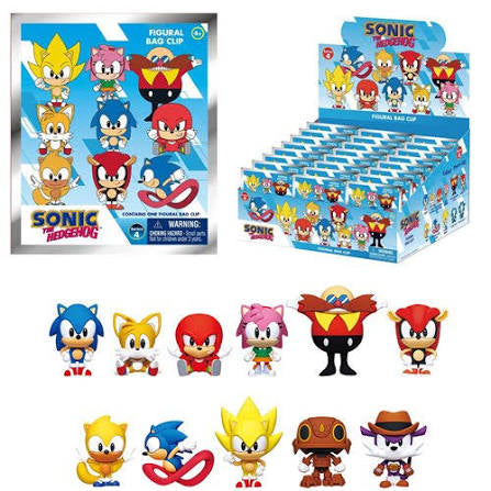 3D Foam Collectible - Sonic The Hedgehog Series 4 Figural Blind Bag Clip Keychain Mystery Bag (One Variation Chosen at Random