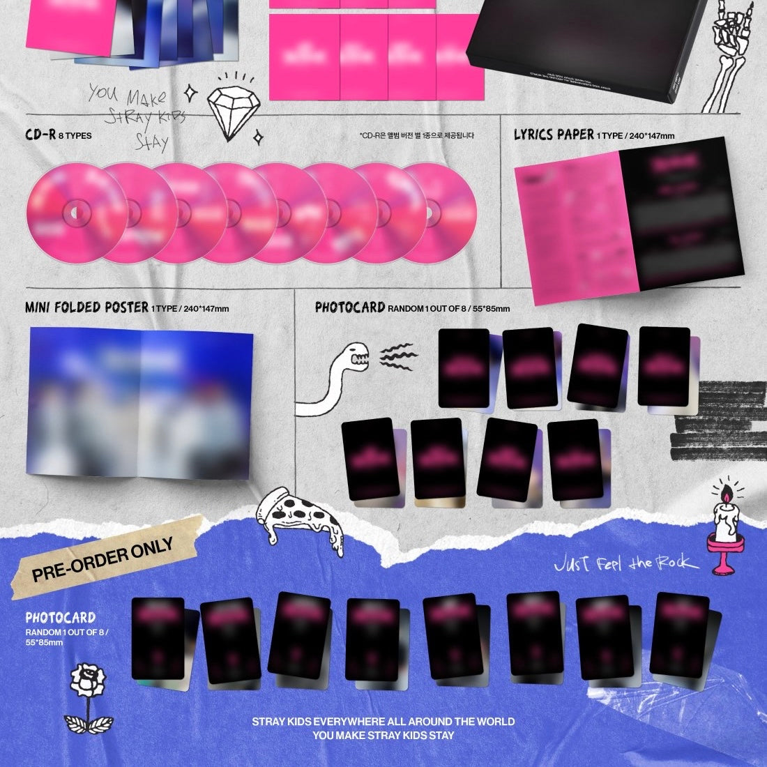 K-pop Stray Kids - 樂-STAR (Postcard Version Album) (FELIX Ver.)