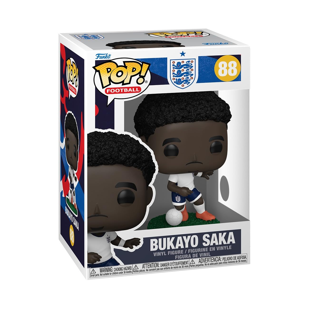 Funko Pop! Football : England - Bukayo Saka 88 Figure + Pop Protector