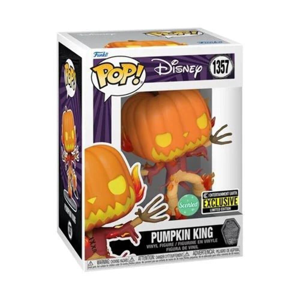 Funko Pop! Disney Tim Burton’s The Nightmare Before Christmas 30th Anniversary - Pumpkin King 1357 Scented EE Exclusive Figure + Pop Protector