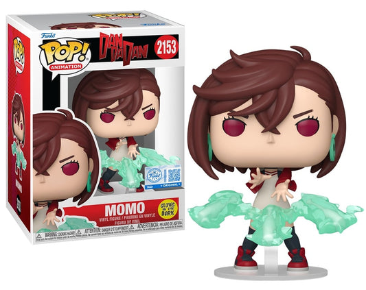 Funko Pop! Dandadan - Momo 2153 Glows in the Dark Funko Special Edition Figure + Pop Protector