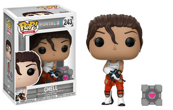 Funko Pop! Portal 2 : Chell 243 (w/ Portal Gun) (VAULTED) + Pop Protector