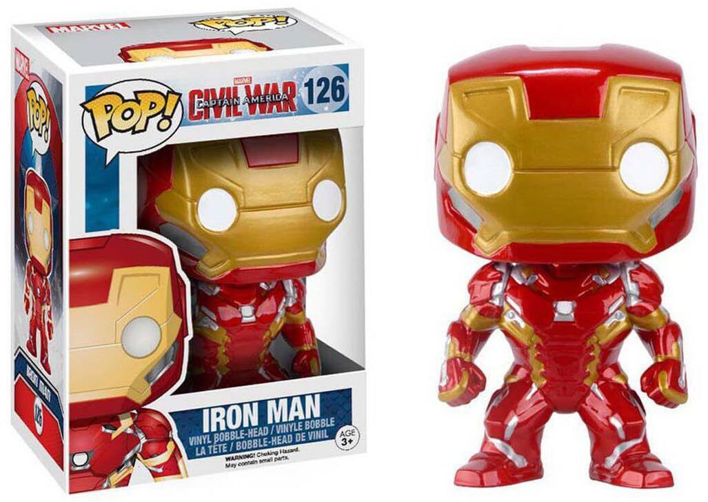 Funko Pop! Marvel Captain America Civil War : Iron Man 126 + Pop Protector