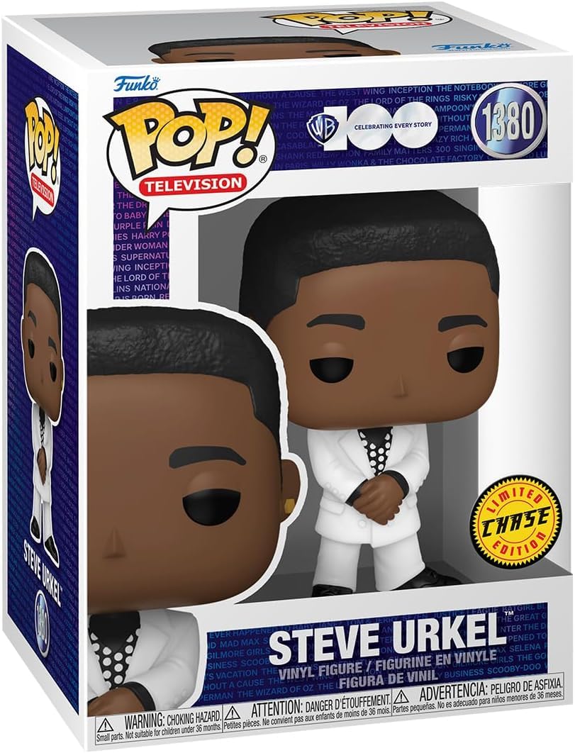Funko Pop! Warner Bros Celebrating Every Story Family Matters Steve Urkel CHASE + Pop Protector