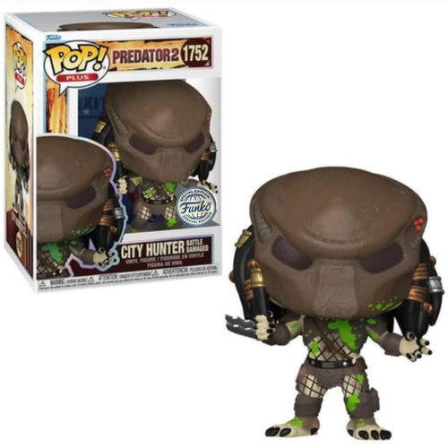 Funko Pop! Predator 2 : City Hunter Battle Damaged 1752 Funko Special Edition + Pop Protector