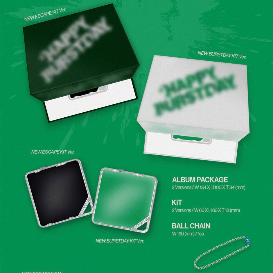 K-POP SEVENTEEN - 5TH ALBUM [HAPPY BURSTDAY] KIT VER. (GREEN) NEW ESCAPE KIT VERSION