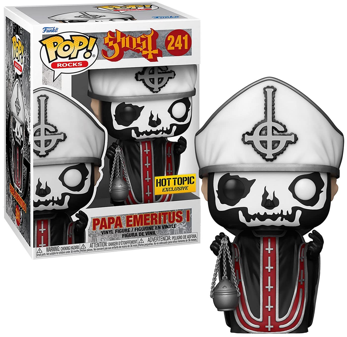 Funko Pop! Ghost : Papa Emeritus I 241 Hot Topic Exclusive + Pop Protector