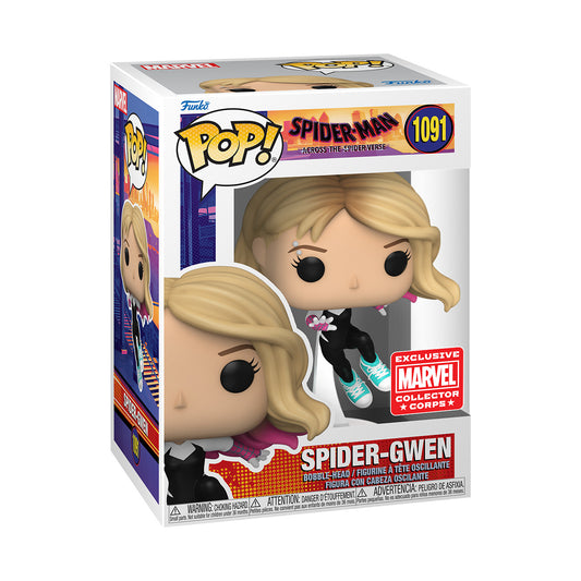 Funko Pop! Marvel Spider-Man Across The Spider-Verse: Spider-Gwen 1091 Marvel Collector Corps Exclusive + Free Protector