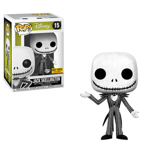 Funko Pop! Disney Tim Burton’s The Nightmare Before Christmas Jack Skellington 15 Diamond Collection Hot Topic Exclusive + Free Protector