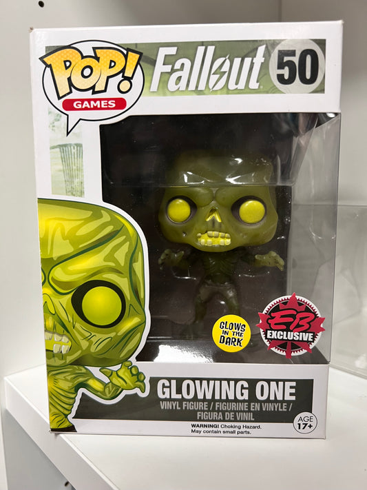 Funko Pop! Fallout : Glowing One (Ghoul) 50 Glows in the Dark EB Exclusive (VAULTED) + Pop Protector