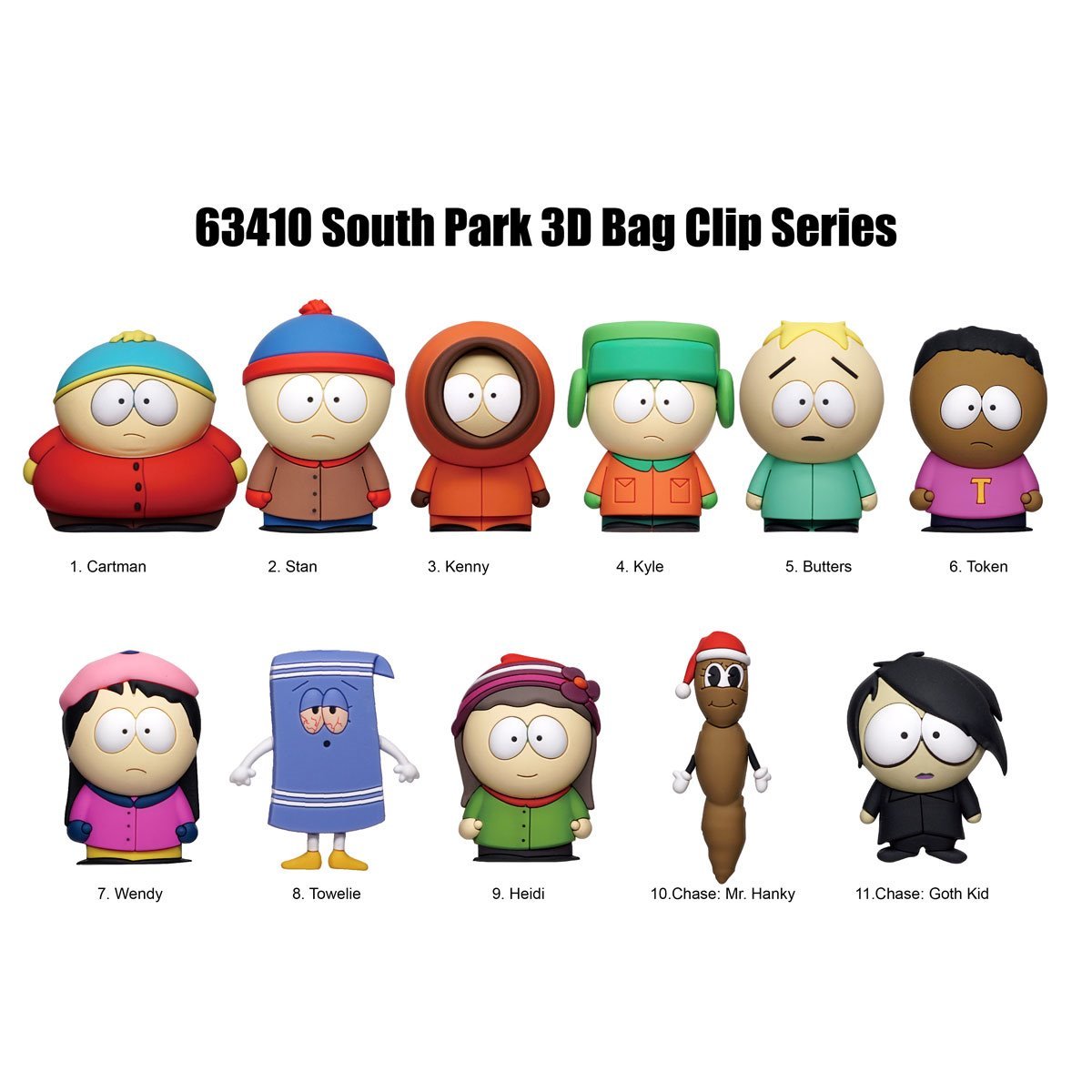 3D Foam Collectible South Park S01 Figural Blind Bag Clip Keychain Mystery Bag (One Variation Chosen at Random)