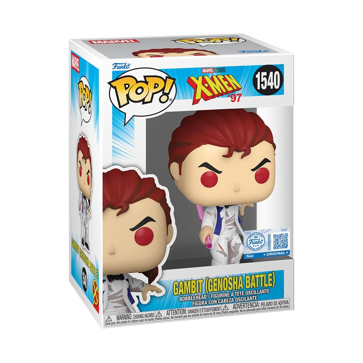 Funko Pop! Marvel X-Men ‘97 Gambit in Tux (Genosha Battle) 1540 Funko Special Edition Figure + Pop Protector