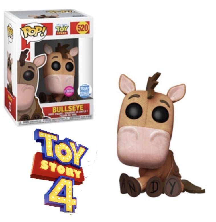 Funko Pop! Disney Pixar Toy Story - Bullseye 520 Flocked Funko Shop Exclusive (VAULTED) + Free Protector