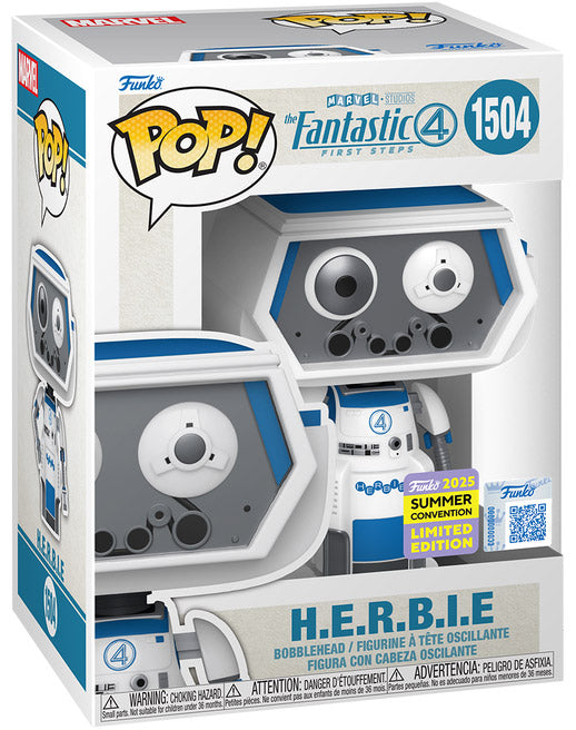 Funko Pop! Marvel The Fantastic 4 First Steps : Herbie 1504 Funko 2025 Summer Convention Exclusive Figure + Pop Protector